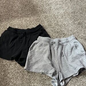 Women's Black and Gray Shorts